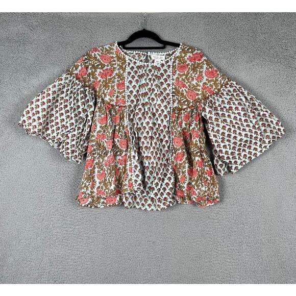 Rachel Zoe Tops - Rachel Zoe Top Womens Small Multicolor Short Sleeve Print Pattern Loose Fit